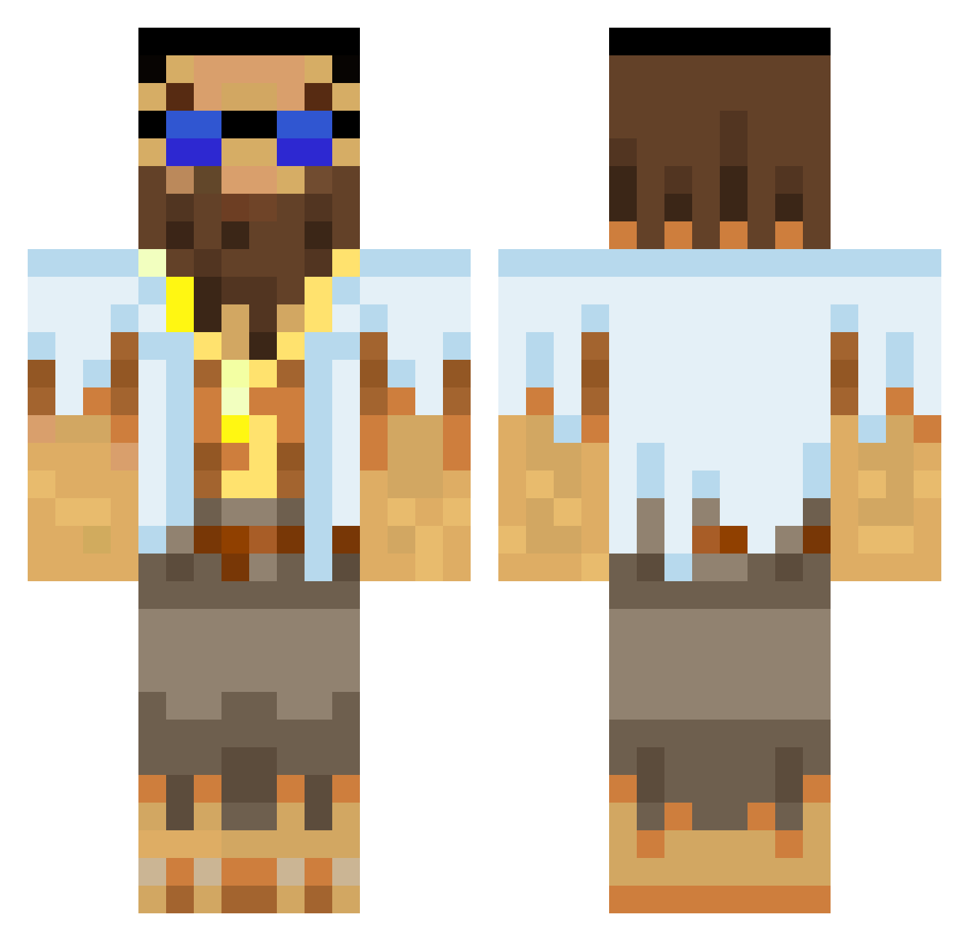 abobalhado Minecraft skin, front and back view