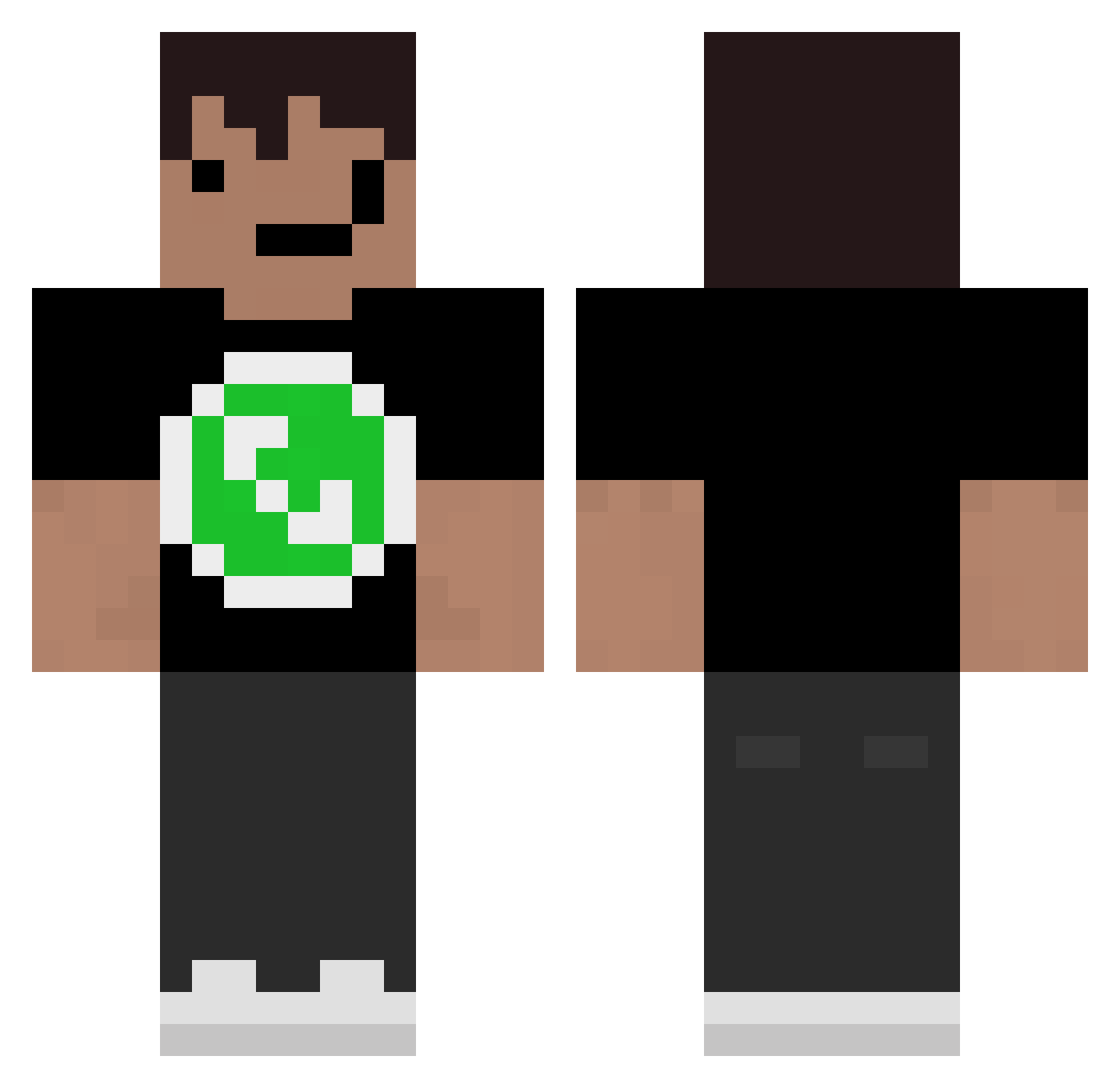 willcu Minecraft skin, front and back view
