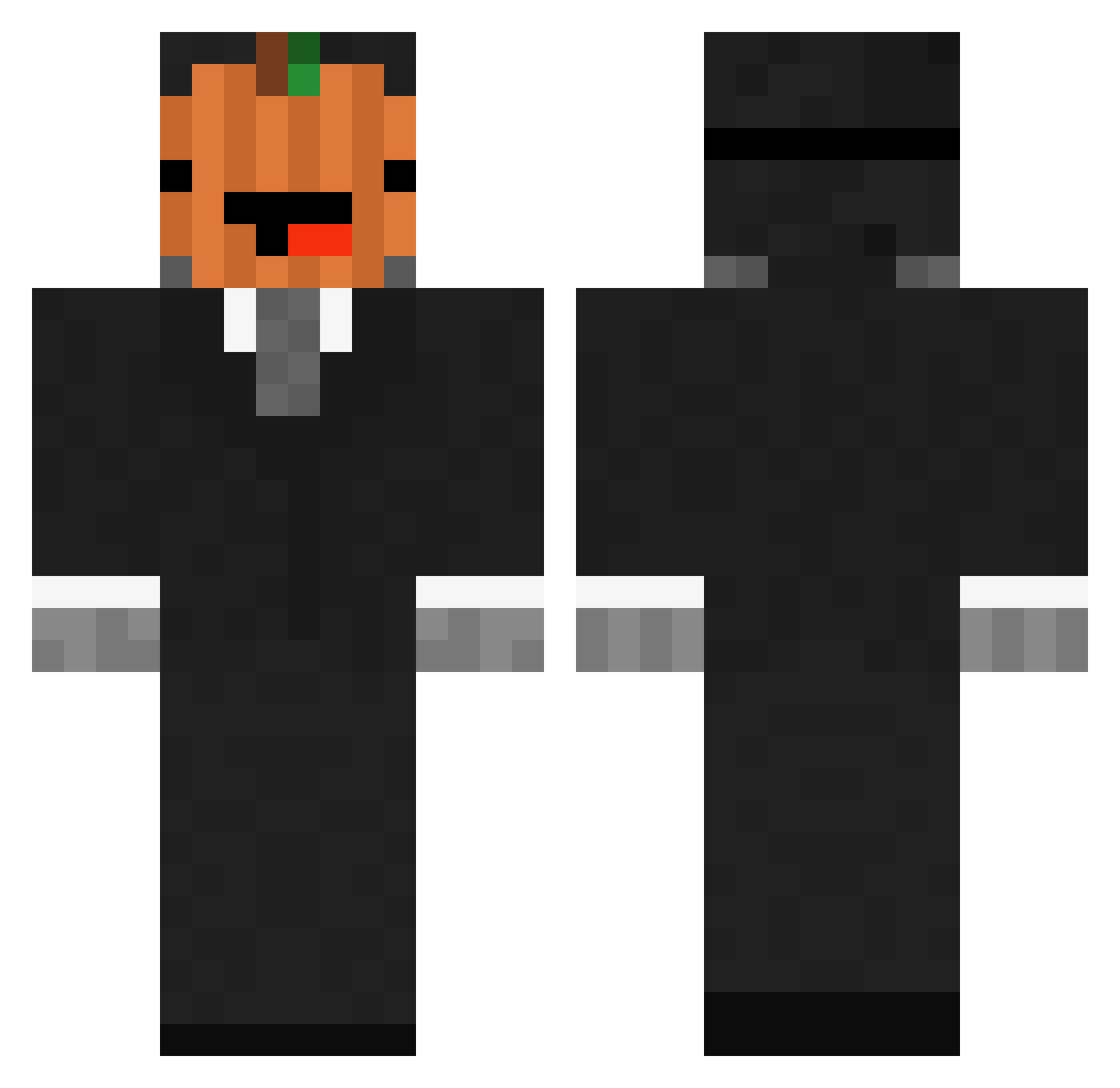 Espiotik Minecraft skin, front and back view