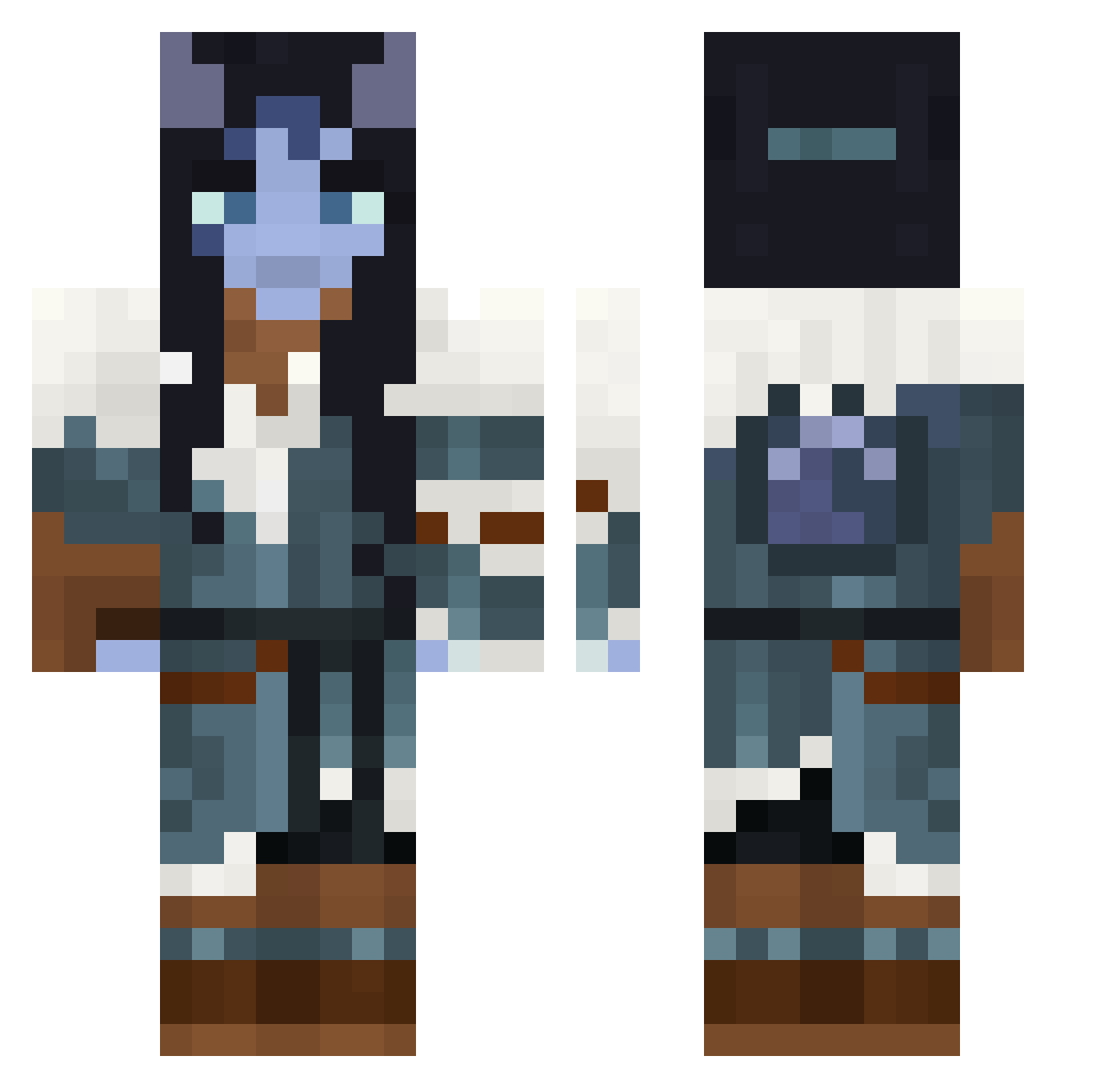 Nelinkapipinka Minecraft skin, front and back view