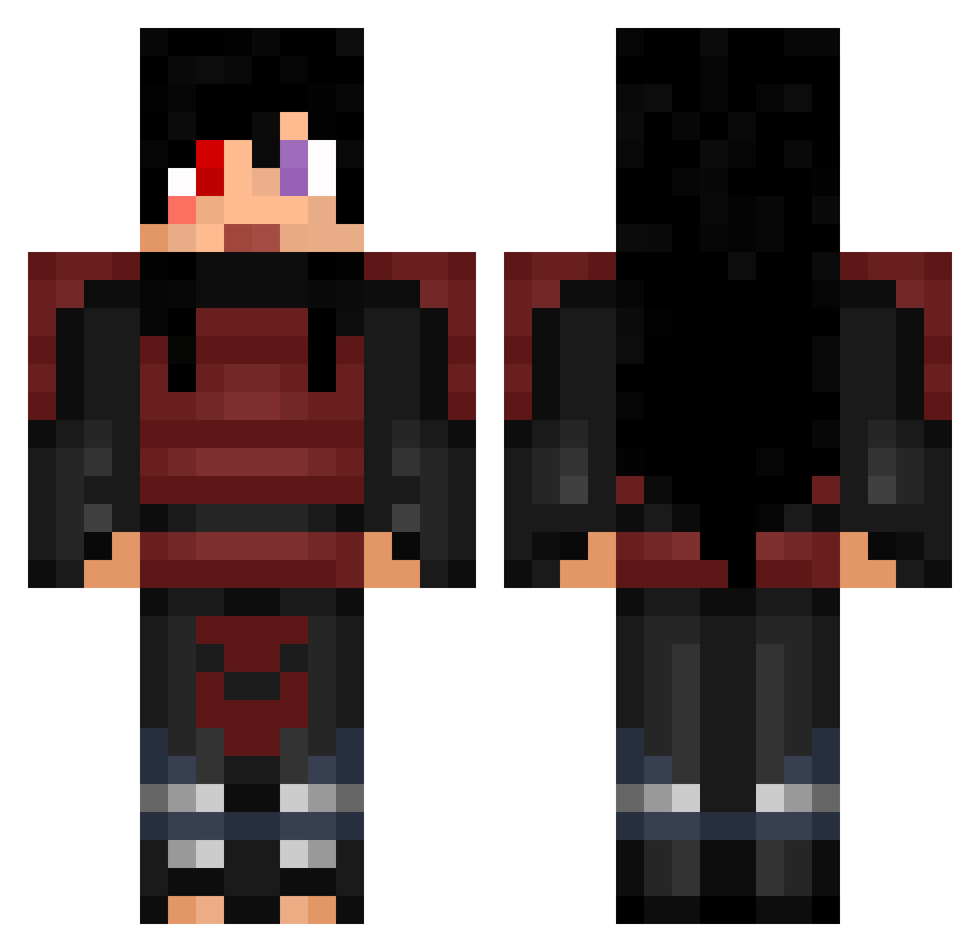 Fekhz Minecraft skin, front and back view