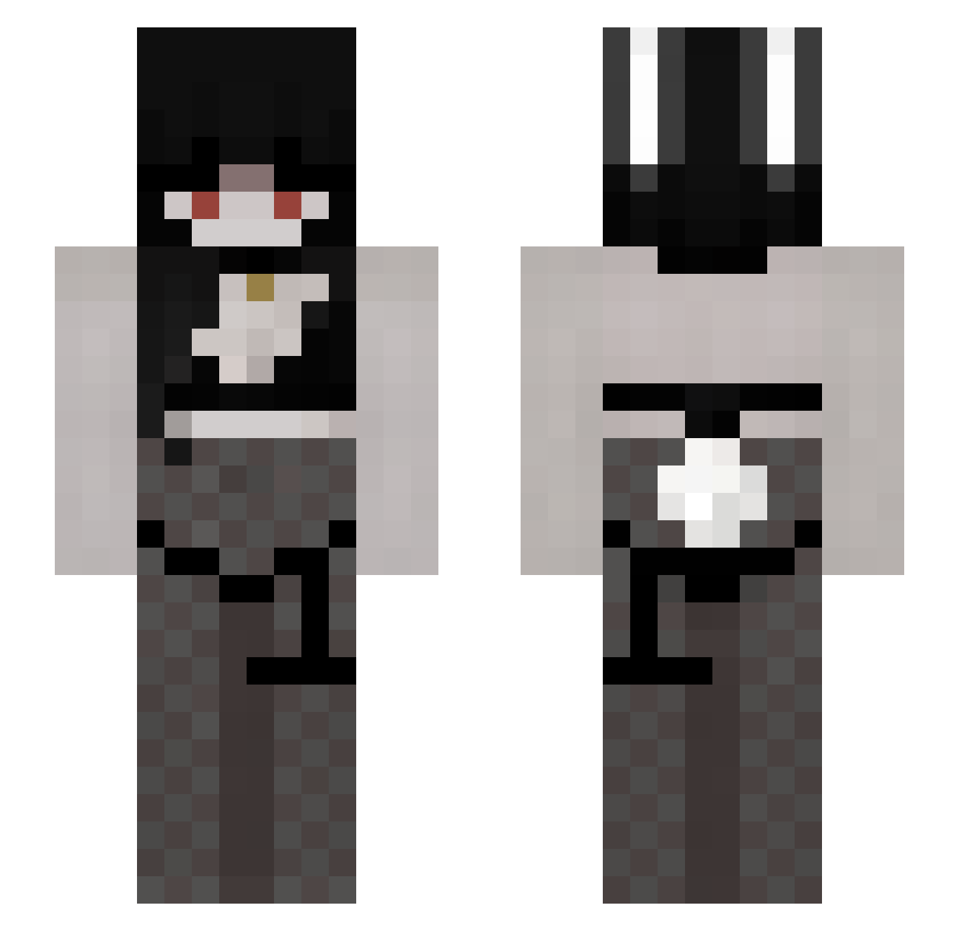 Chilarenz Minecraft skin, front and back view