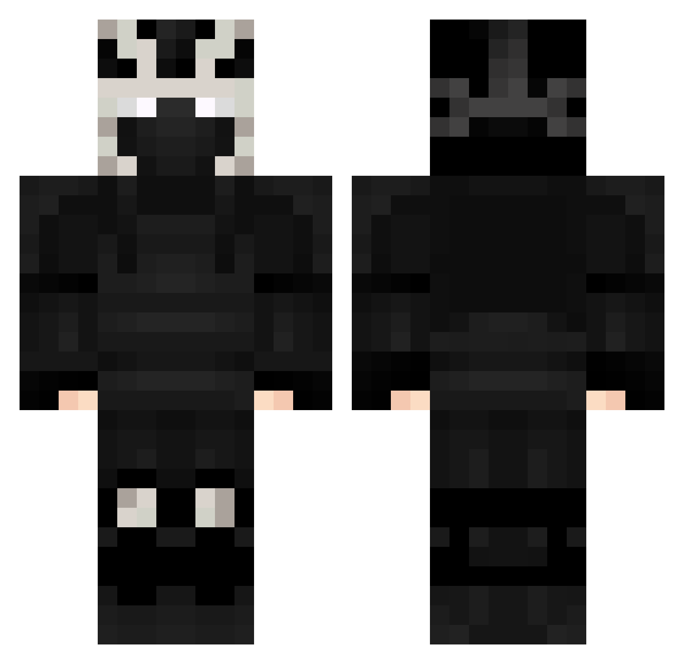 esot Minecraft skin, front and back view