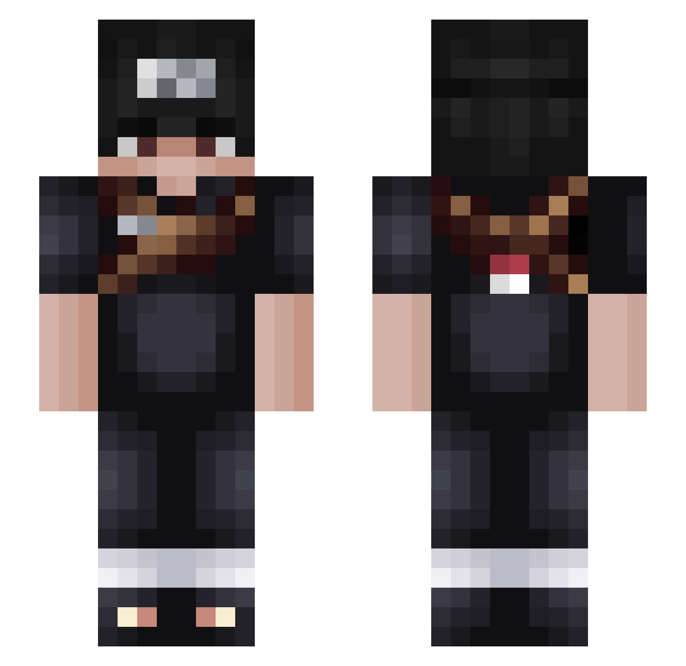 ShunshinShisuii Minecraft skin, front and back view