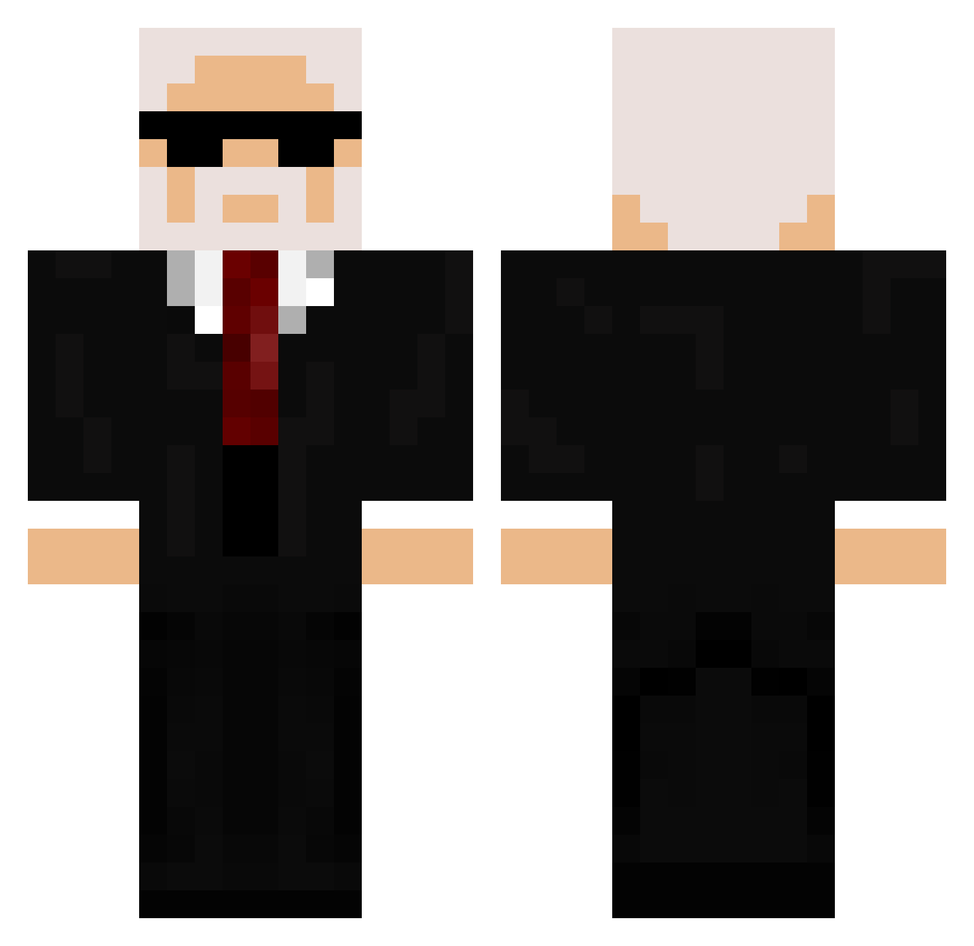 Kosoru Minecraft skin, front and back view