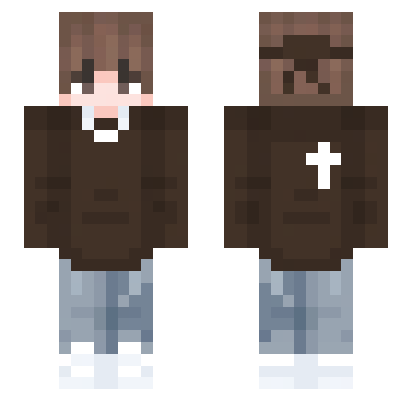 oszalv Minecraft skin, front and back view