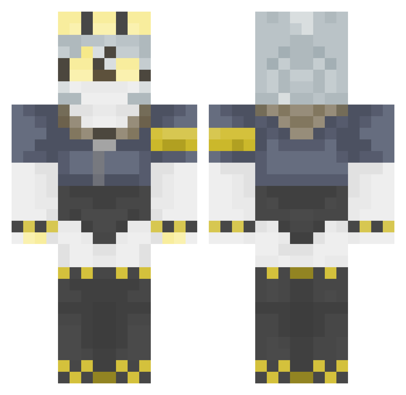 Mitchzur Minecraft skin, front and back view