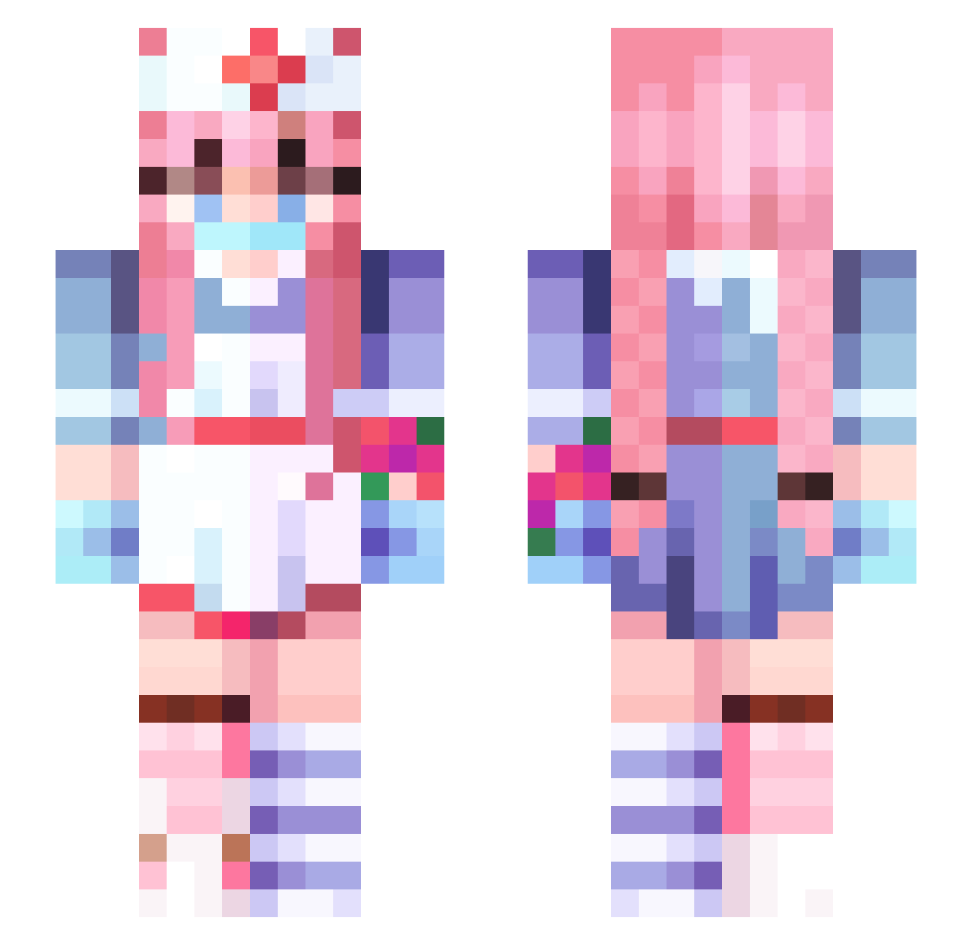 slimbizzy Minecraft skin, front and back view