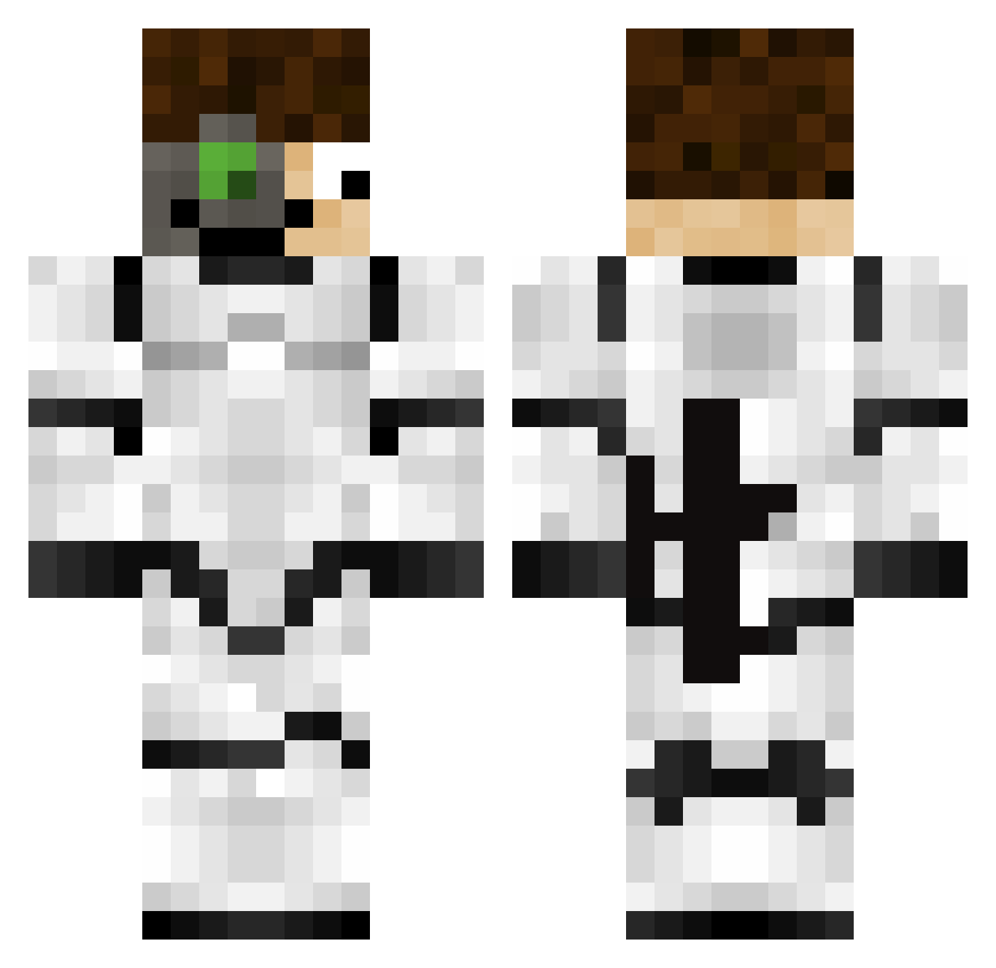 MinTea45 Minecraft skin, front and back view
