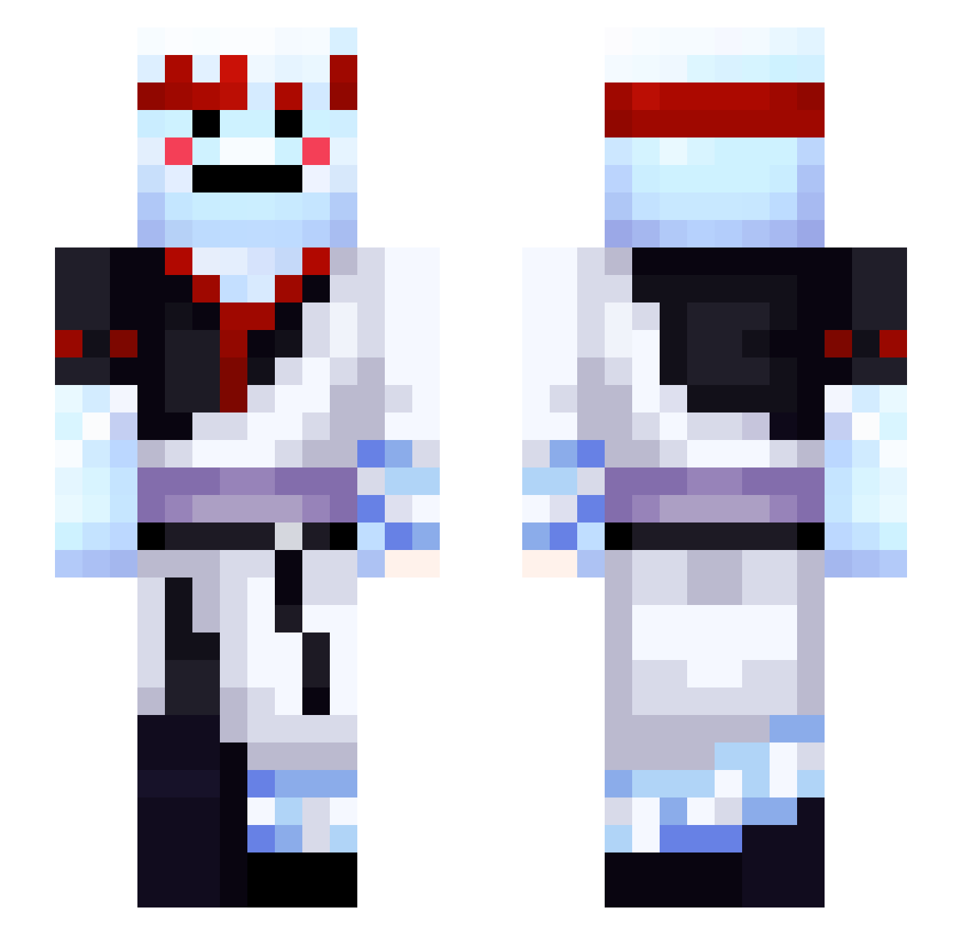 LucasDMC8 Minecraft skin, front and back view