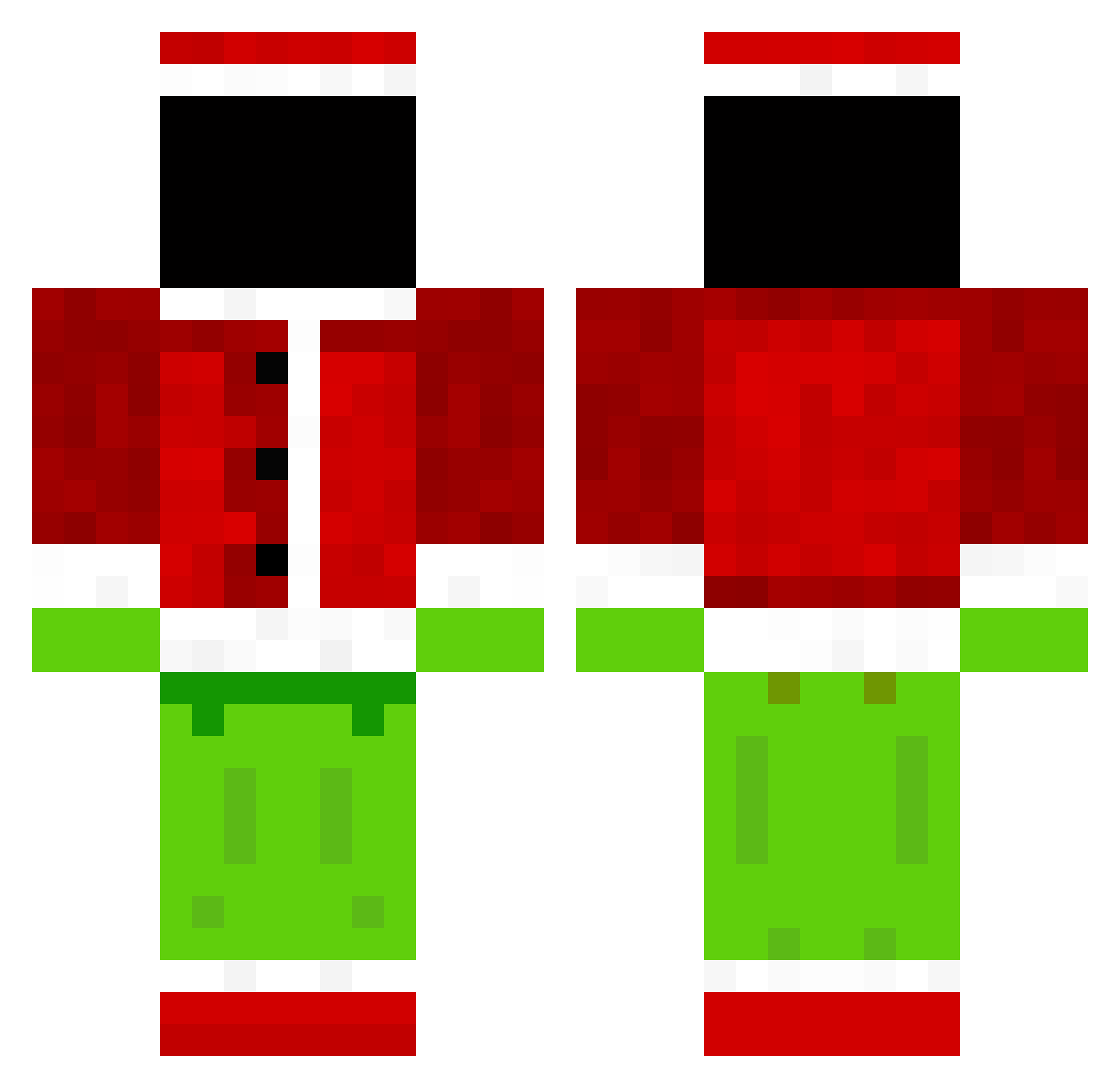 TheGyat Minecraft skin, front and back view