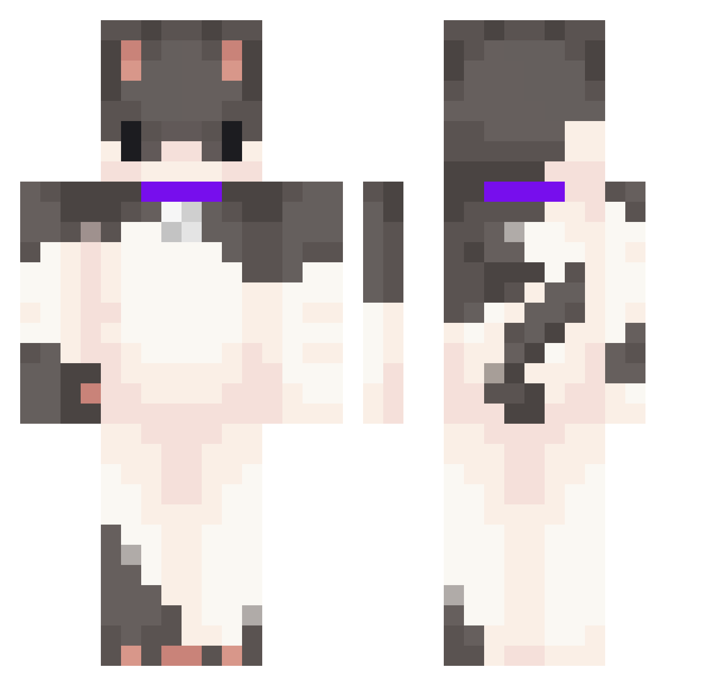 MattWoke Minecraft skin, front and back view