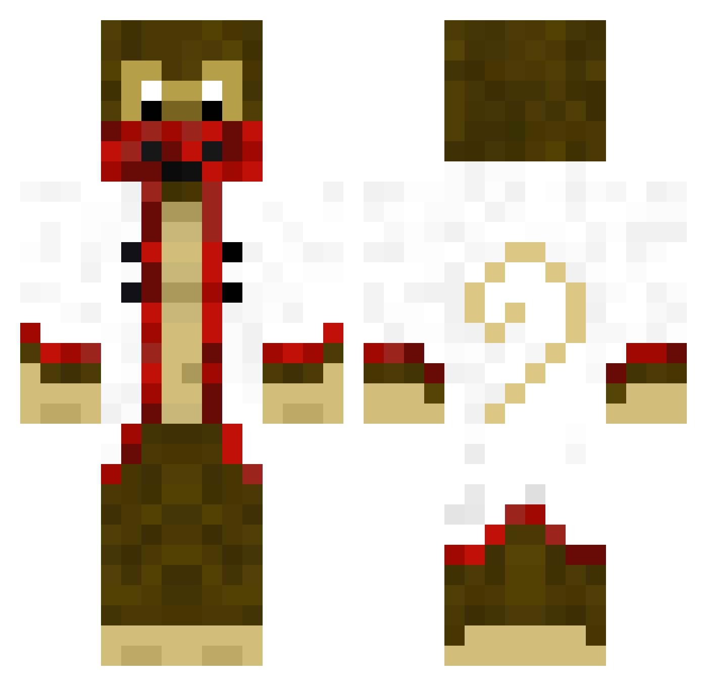 Ch1mpp Minecraft skin, front and back view