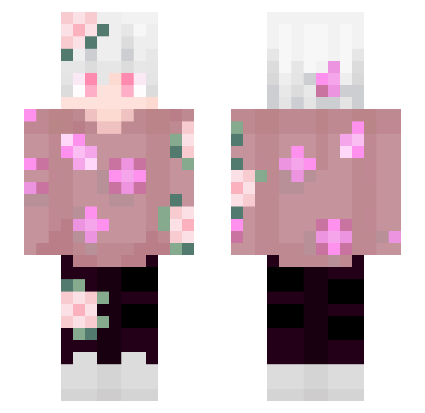 HKRuler08 Minecraft skin, front and back view