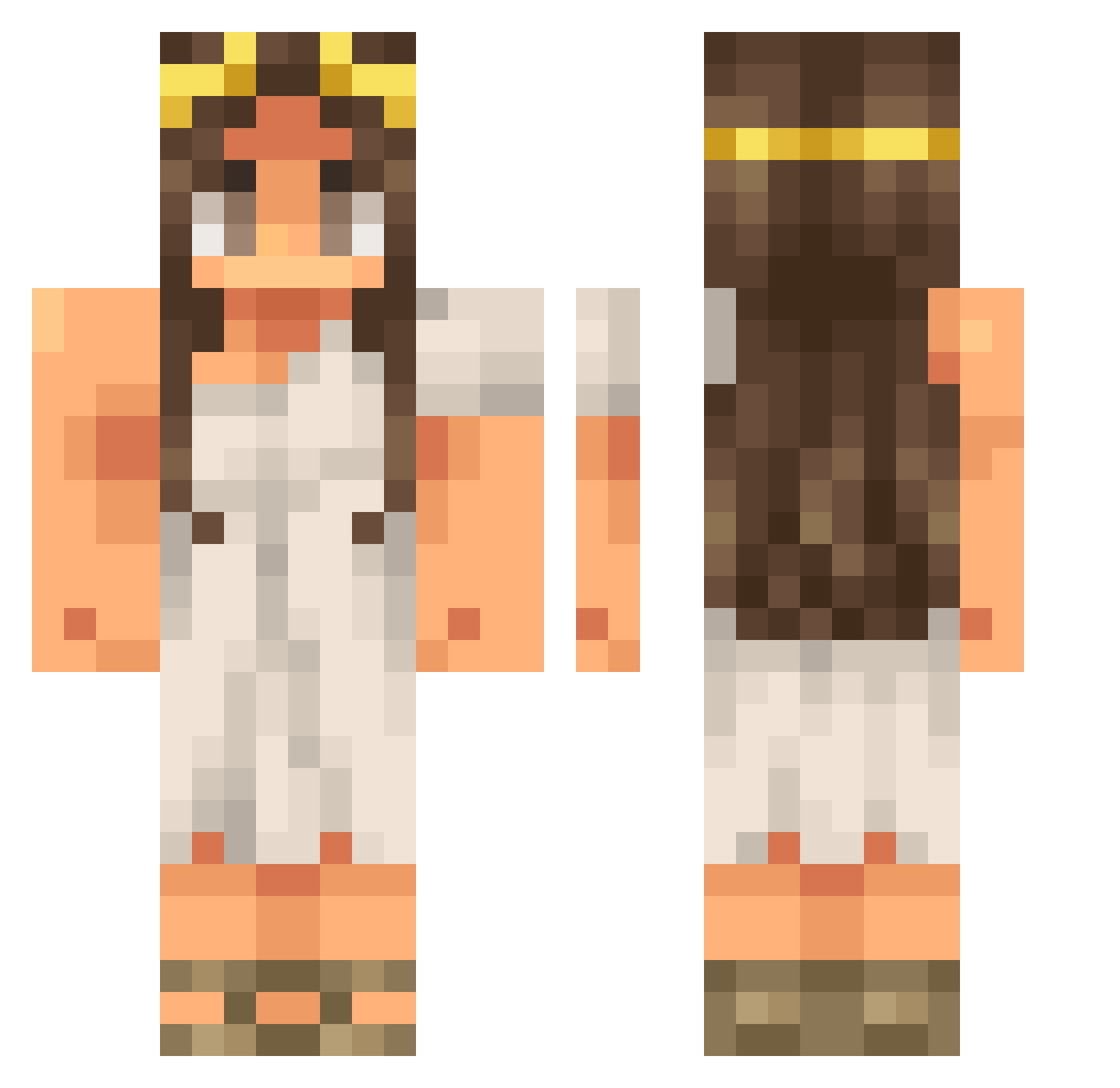 WindVolo Minecraft skin, front and back view