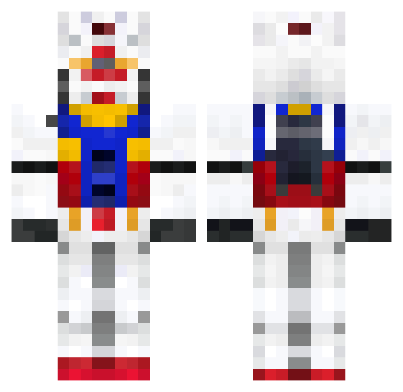 Vibanshadow Minecraft skin, front and back view