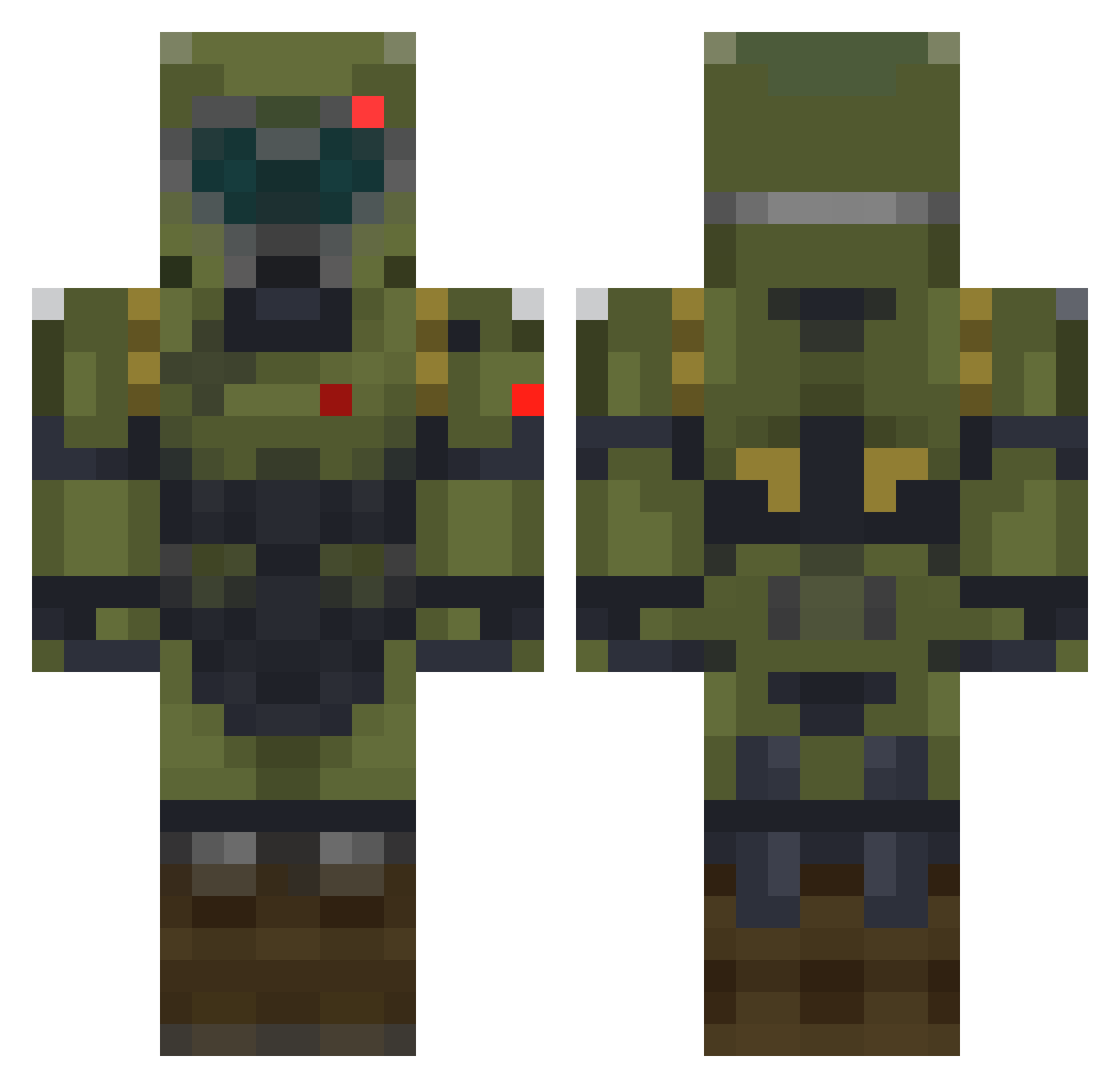 Dicen500 Minecraft skin, front and back view