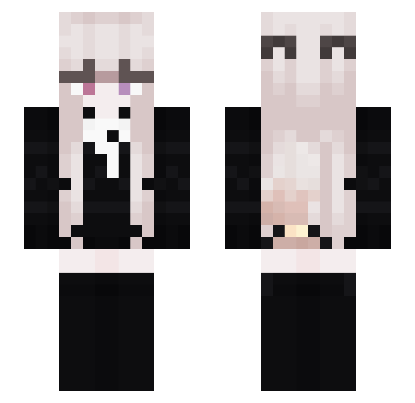 crazyanny Minecraft skin, front and back view
