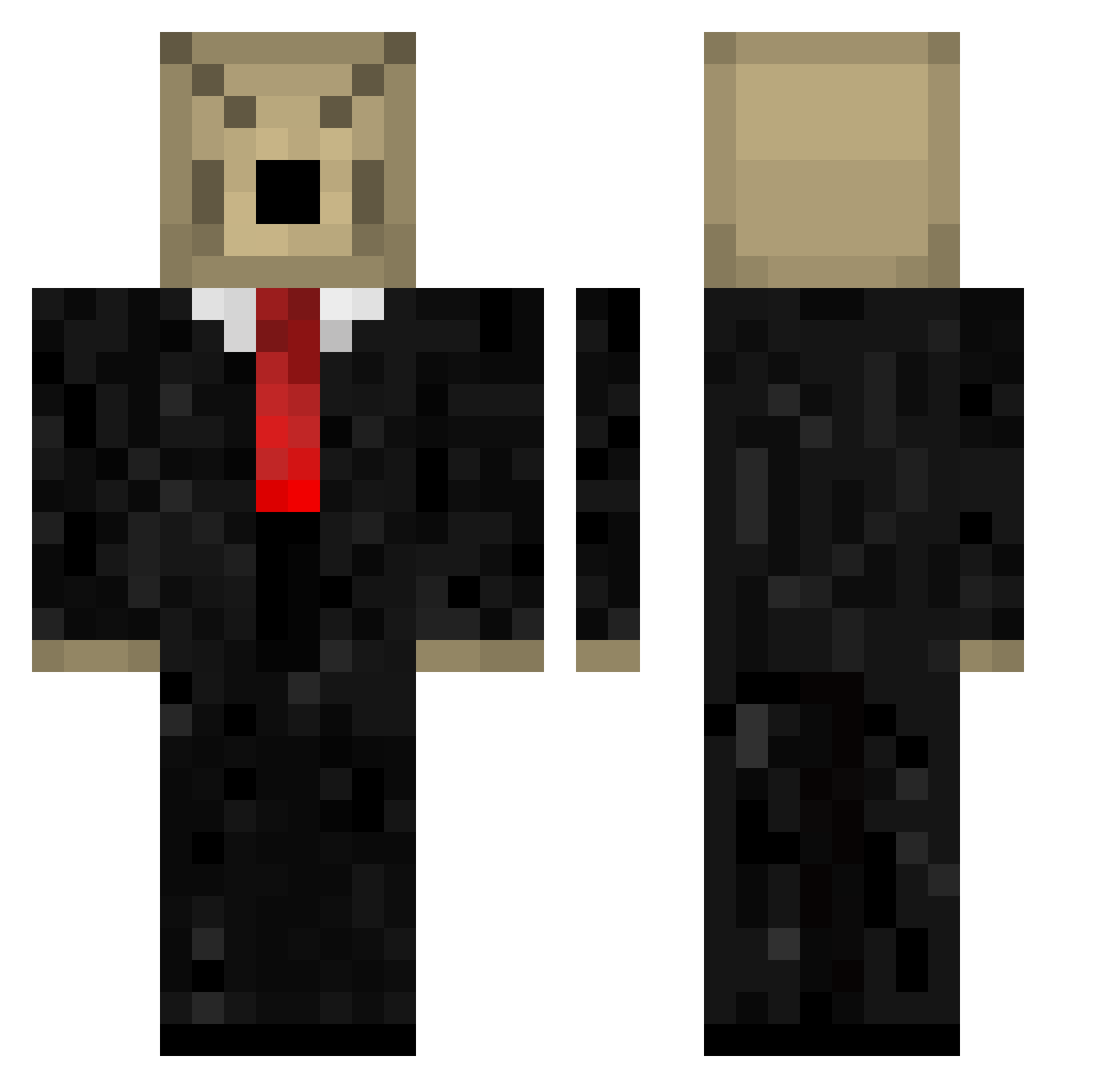 Ch0nker_Che3se Minecraft skin, front and back view