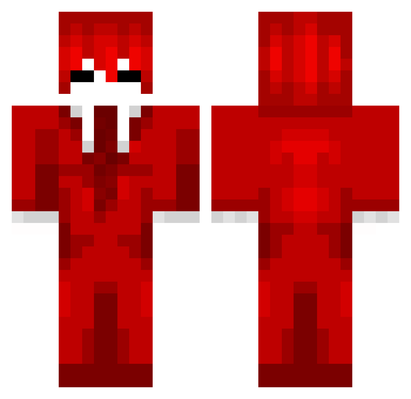 Aloim Minecraft skin, front and back view