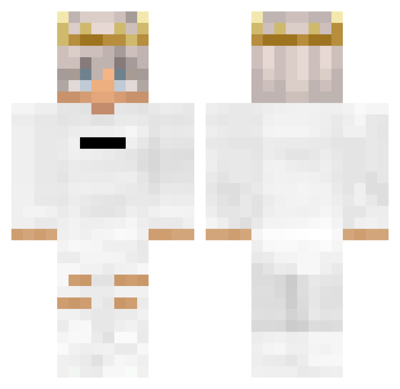Fleurdelysz Minecraft skin, front and back view