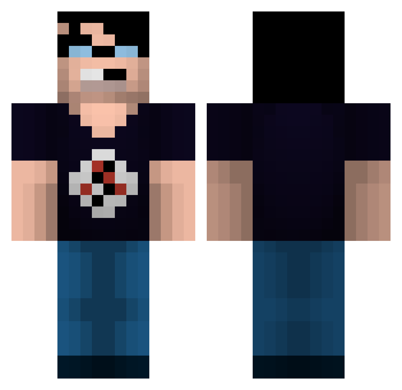 DonKangrejo Minecraft skin, front and back view