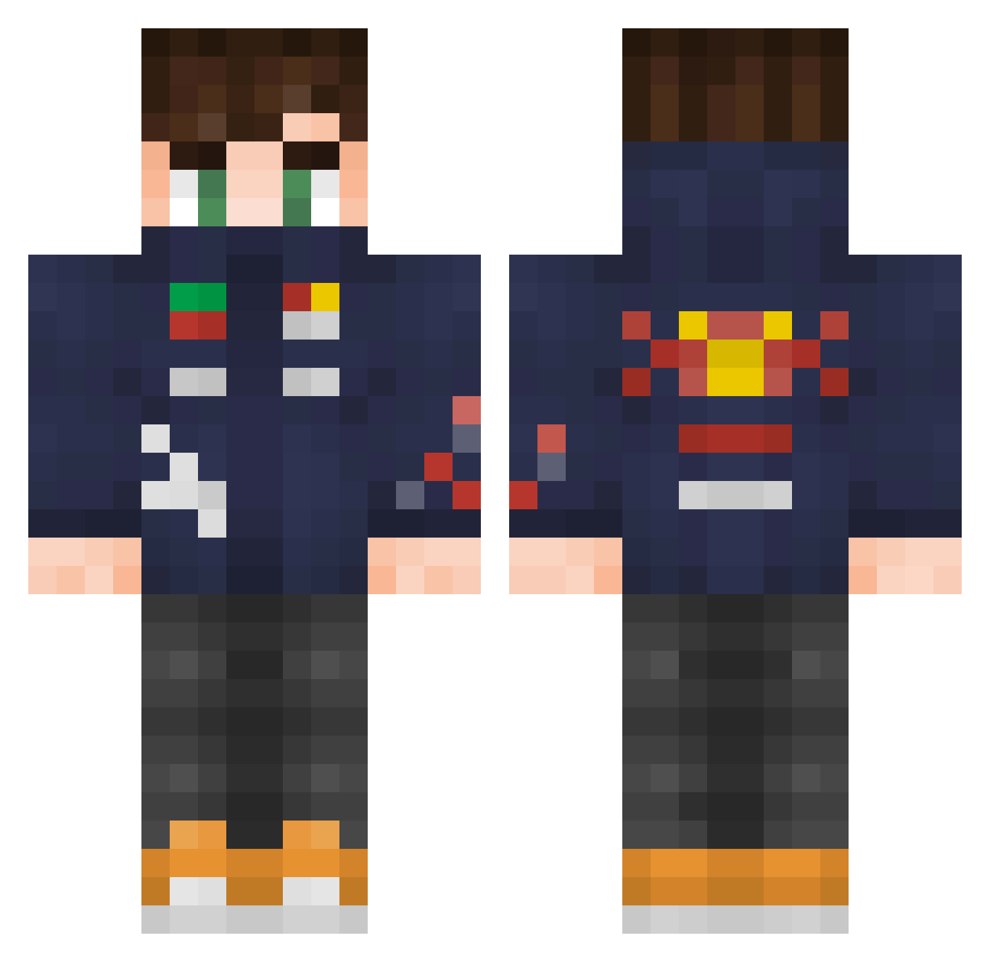 FALCON_GR Minecraft skin, front and back view