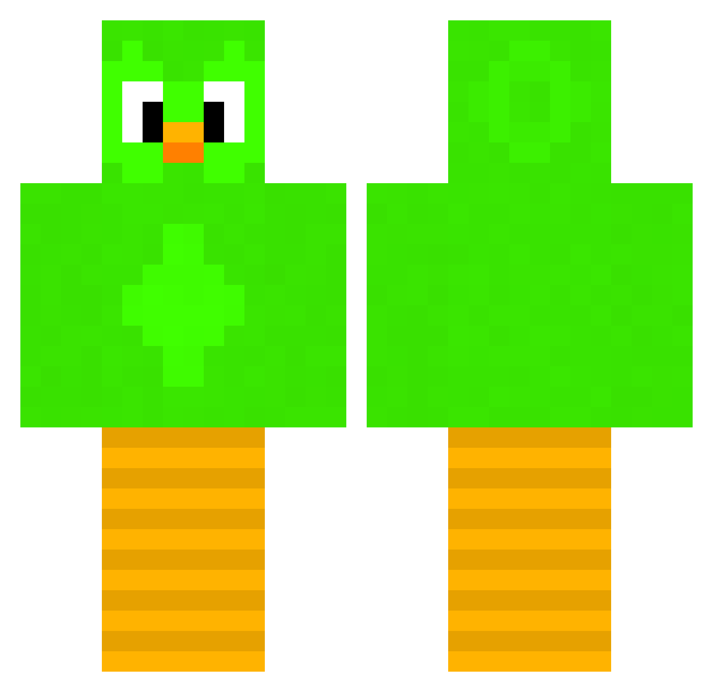 OZIC Minecraft skin, front and back view