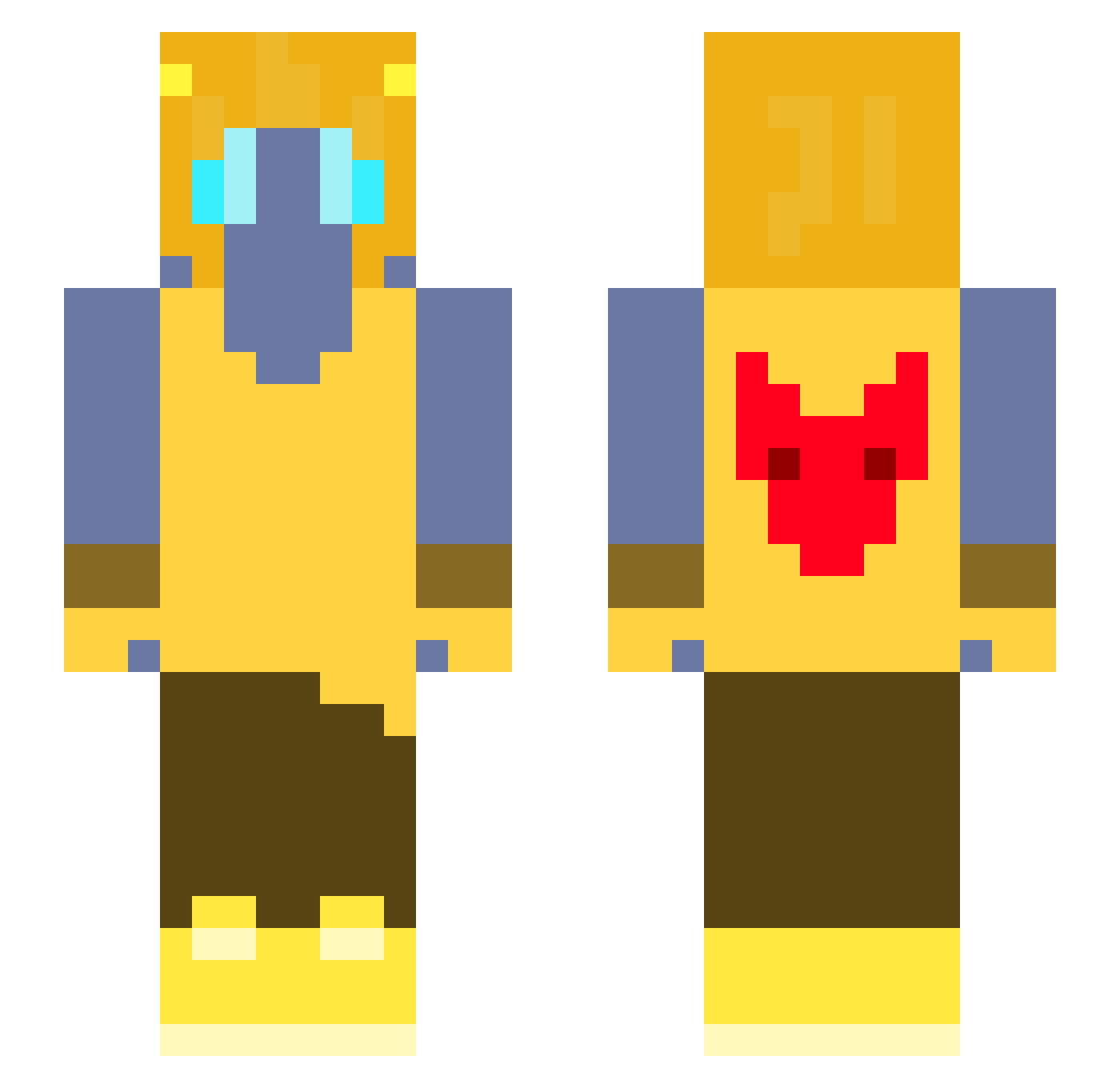 ponylikesgrap2 Minecraft skin, front and back view