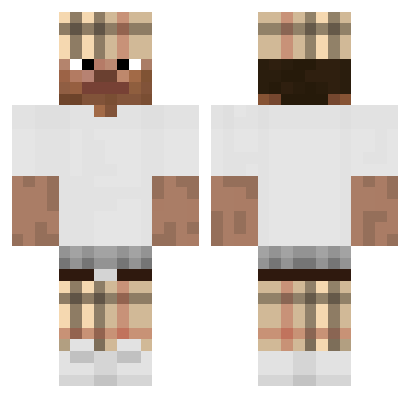 xMrDuy Minecraft skin, front and back view
