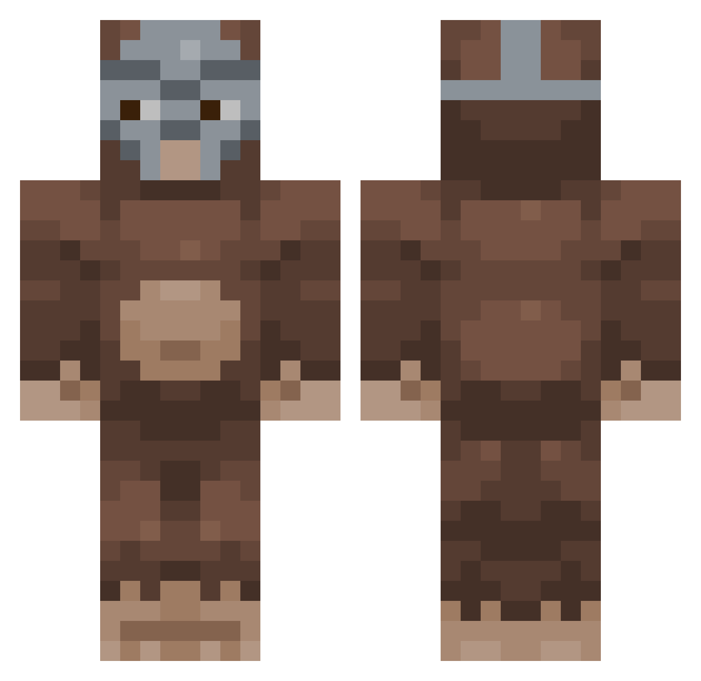 KnightApes Minecraft skin, front and back view