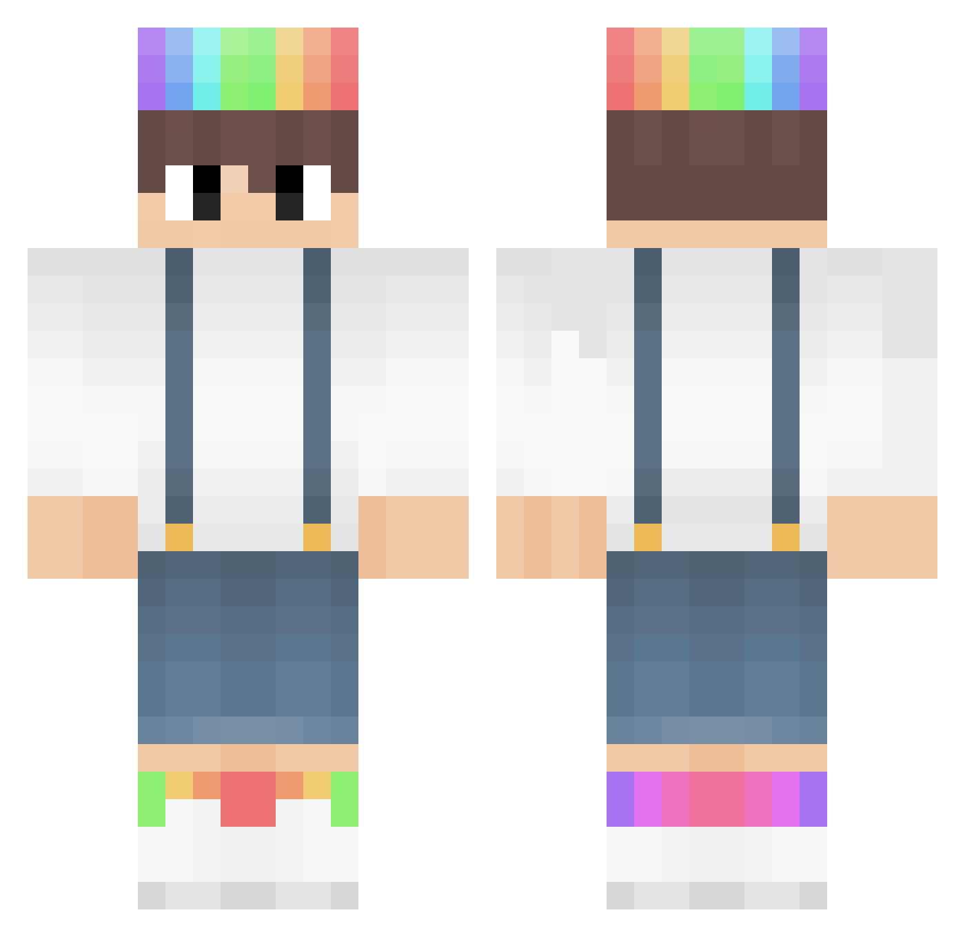 Hacker00000221 Minecraft skin, front and back view