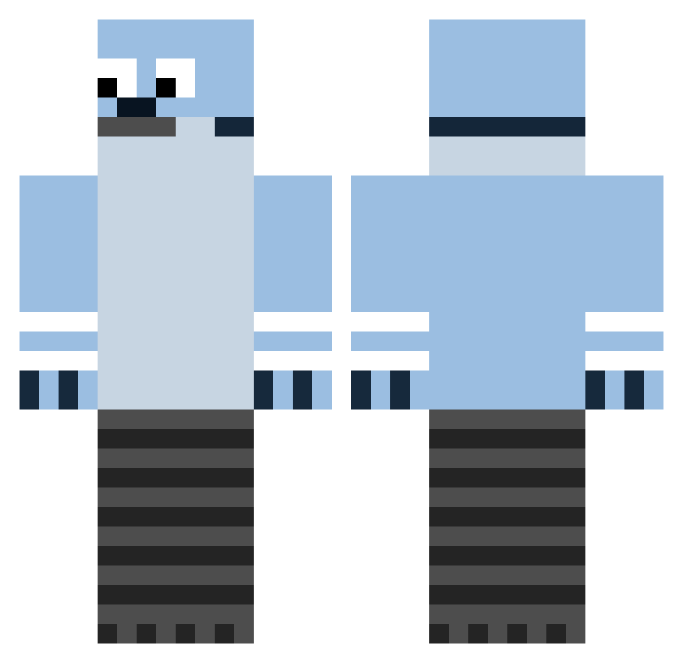 s00tb4llz Minecraft skin, front and back view