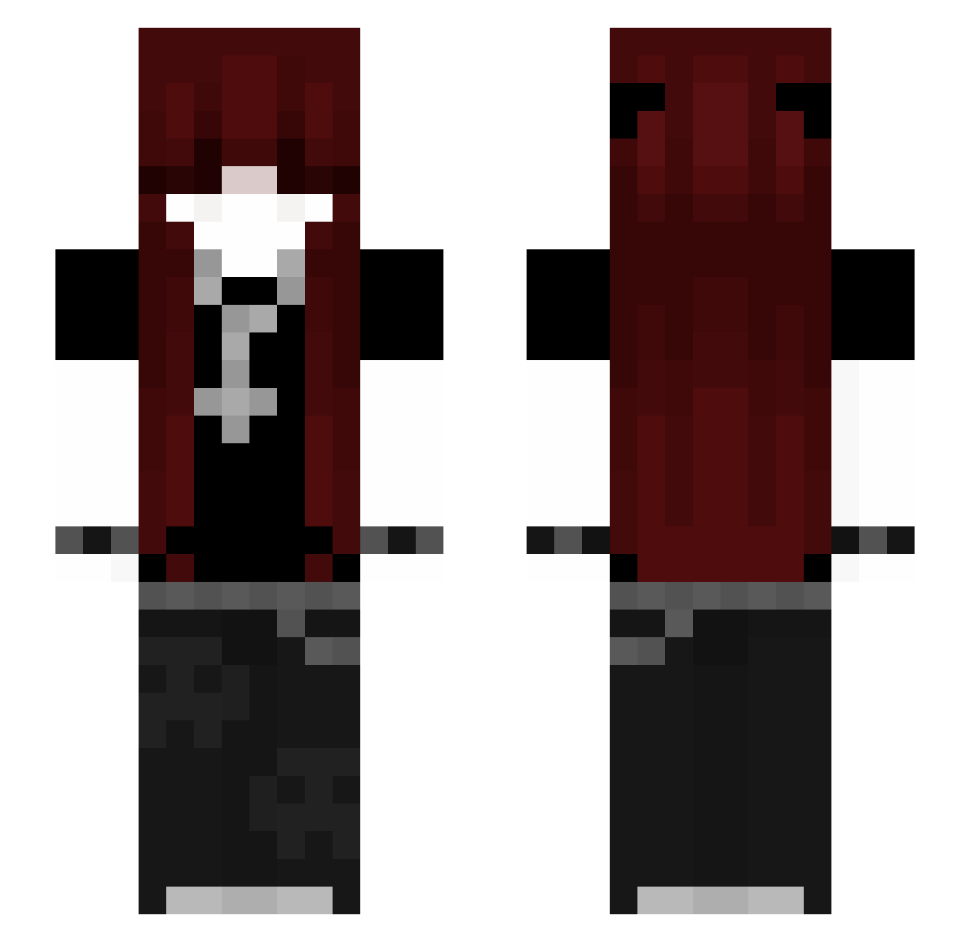Mikas_Amazing Minecraft skin, front and back view