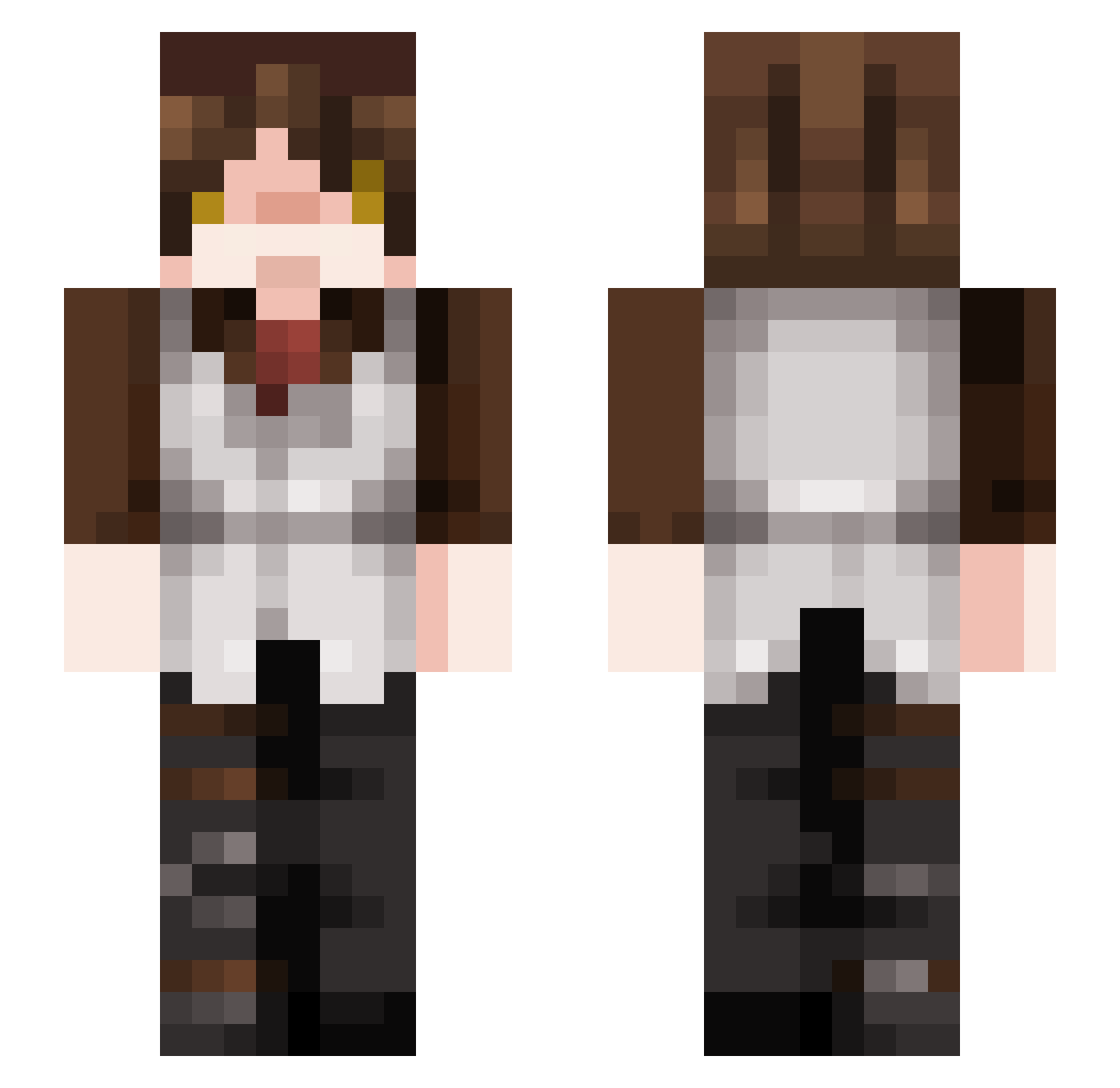 SATYRICONS Minecraft skin, front and back view