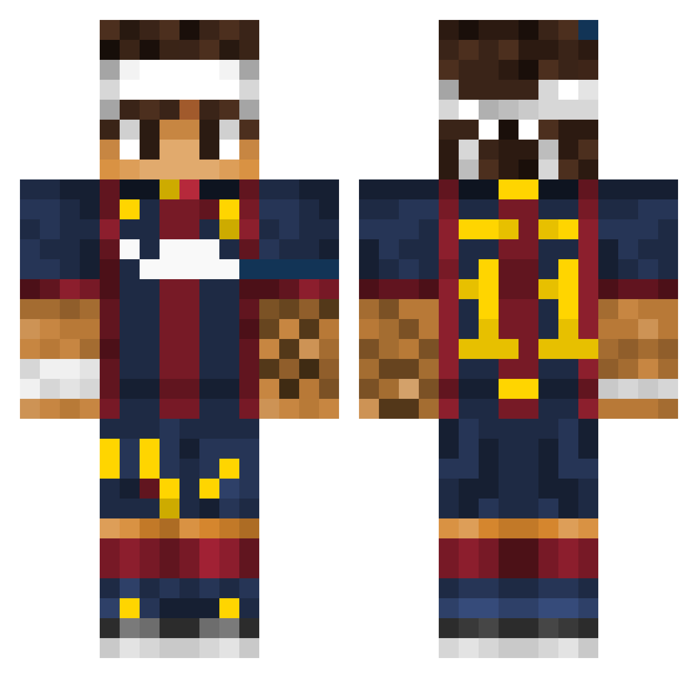 Jojakem Minecraft skin, front and back view