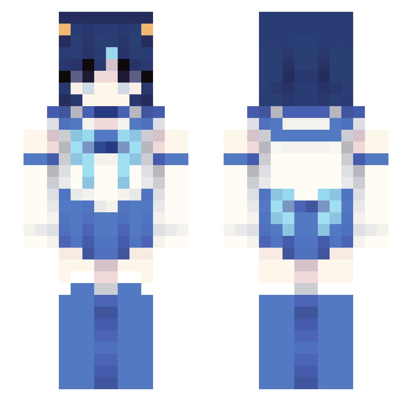 Ushytushy Minecraft skin, front and back view