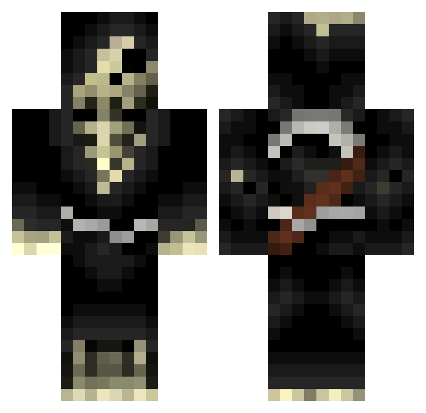 Semeion Minecraft skin, front and back view