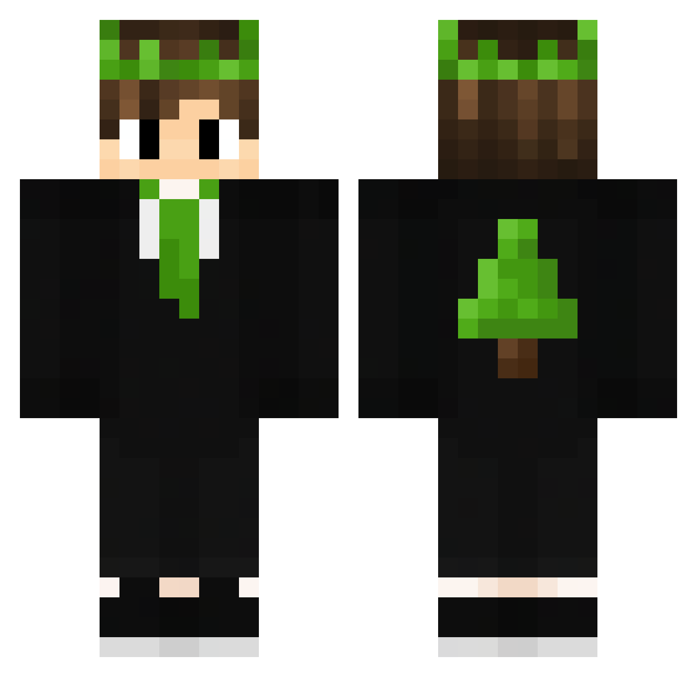 apik007 Minecraft skin, front and back view