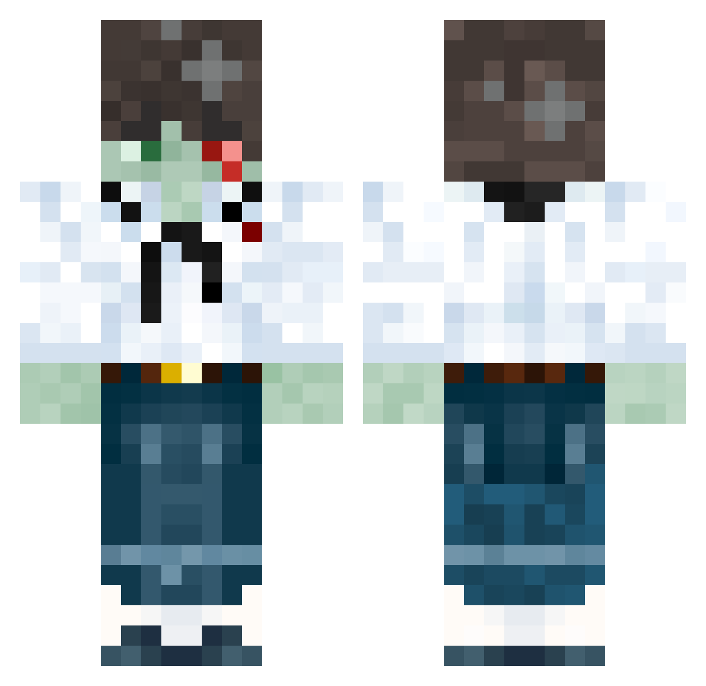 clown_clowning Minecraft skin, front and back view