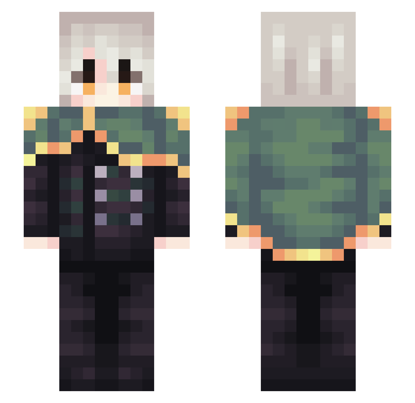 __heheheha Minecraft skin, front and back view