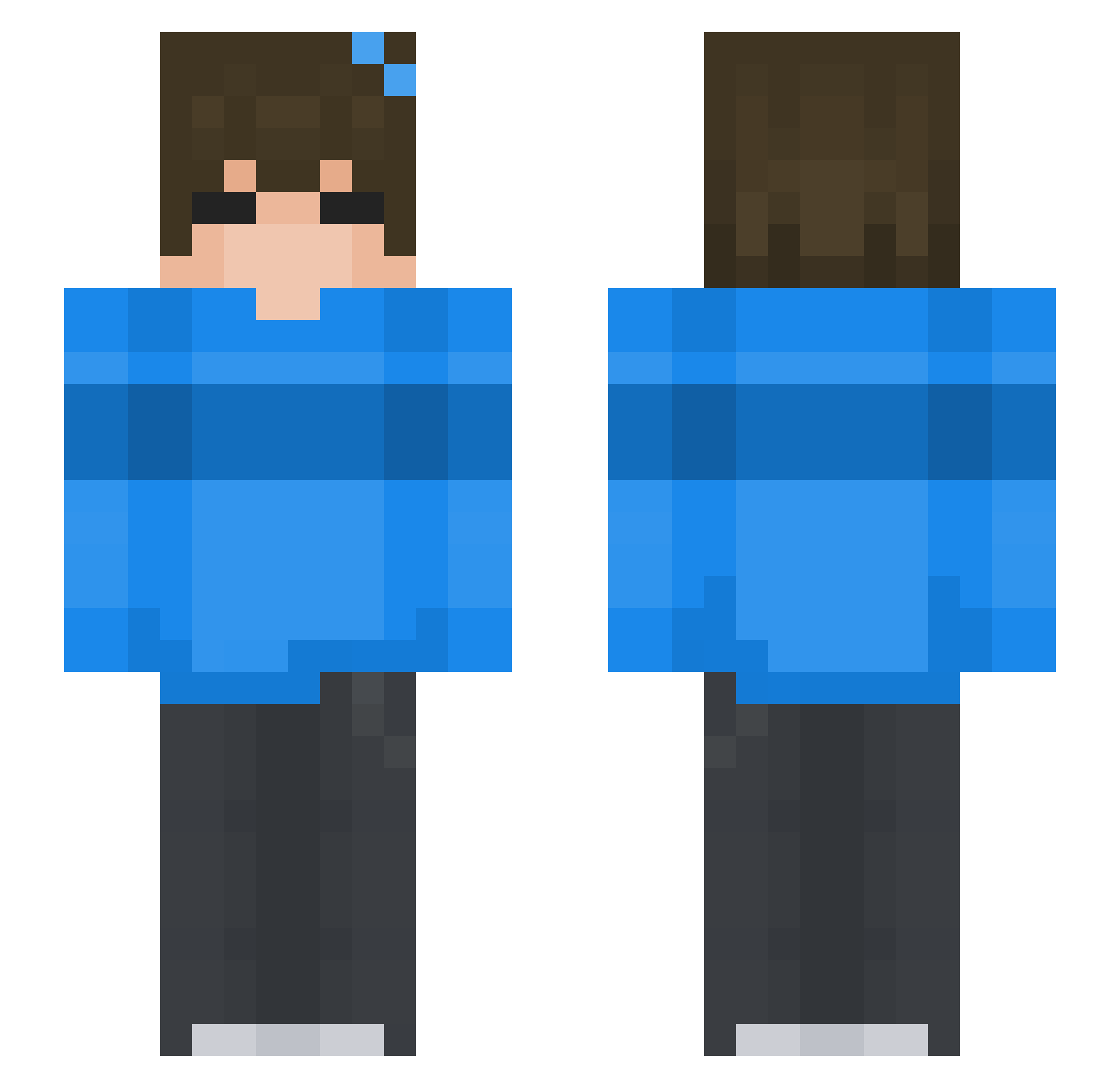 bedtimeturtle_ Minecraft skin, front and back view