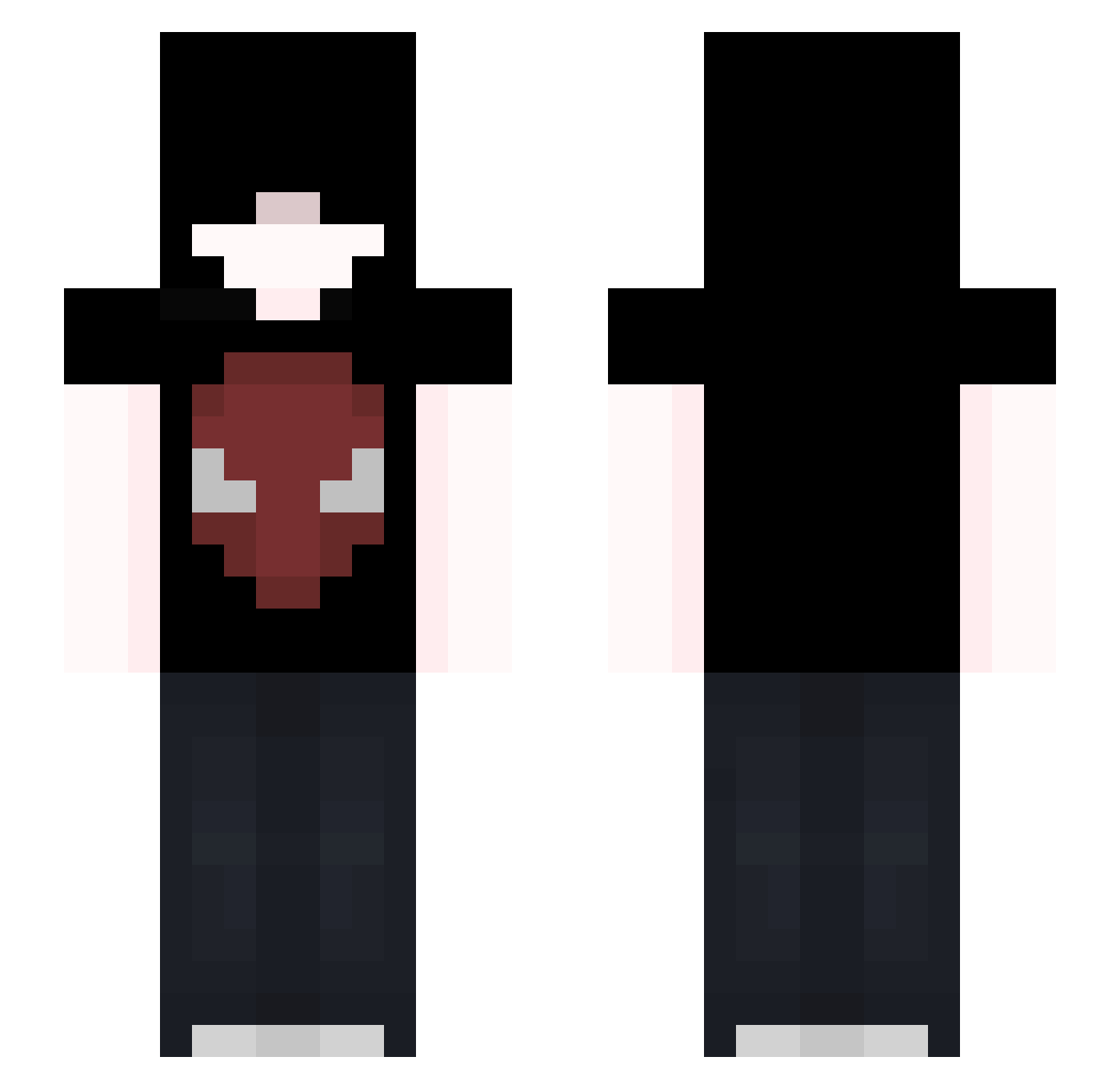 mmmmmmia Minecraft skin, front and back view