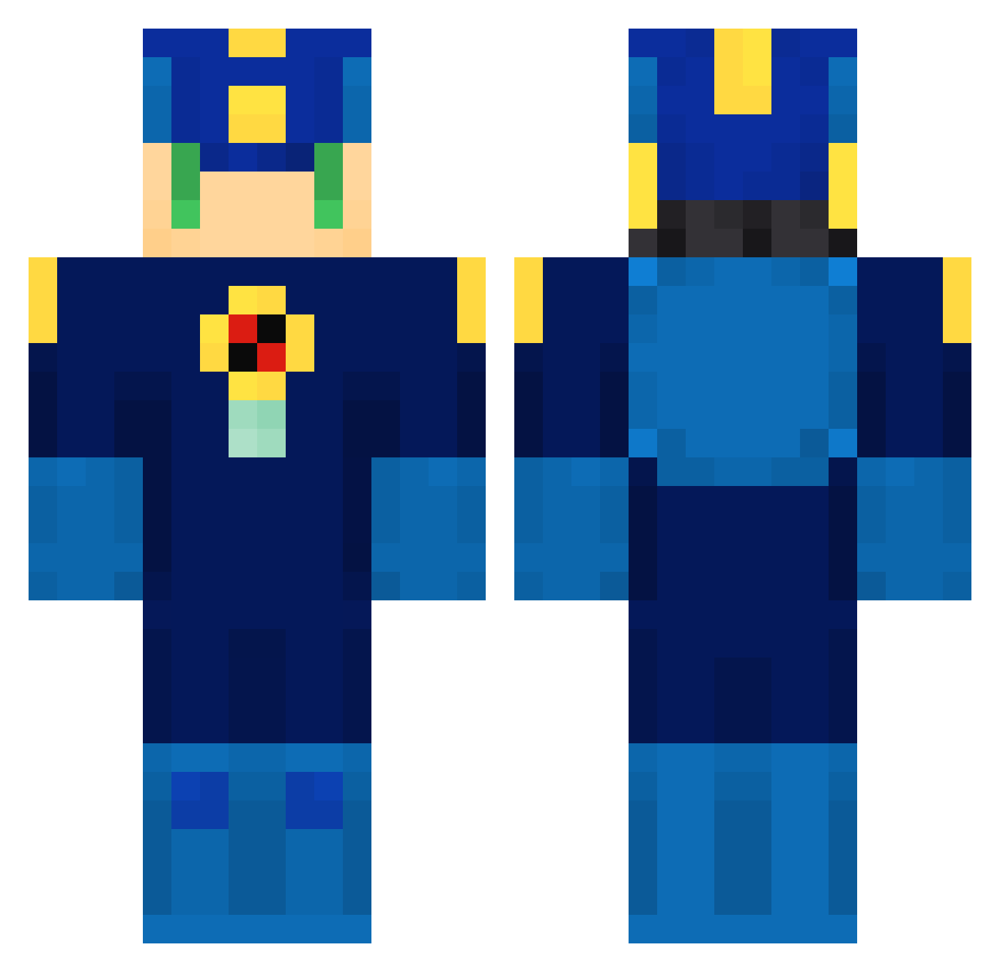 ZinseinoOten Minecraft skin, front and back view
