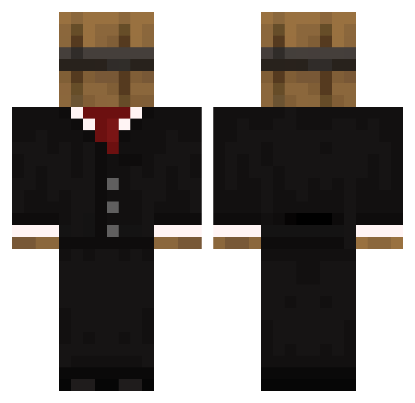 _xraphi Minecraft skin, front and back view