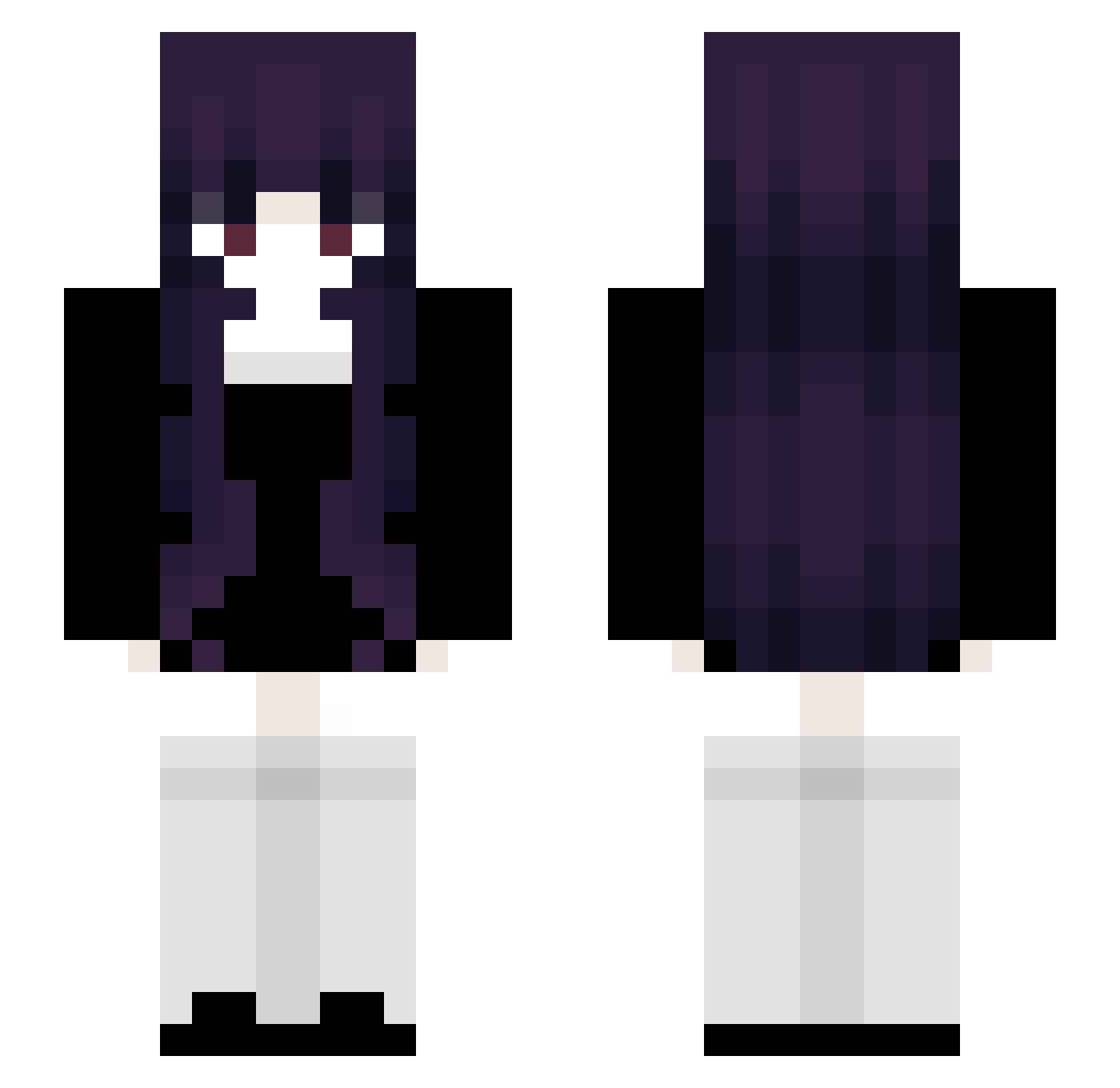 eudaimellow Minecraft skin, front and back view