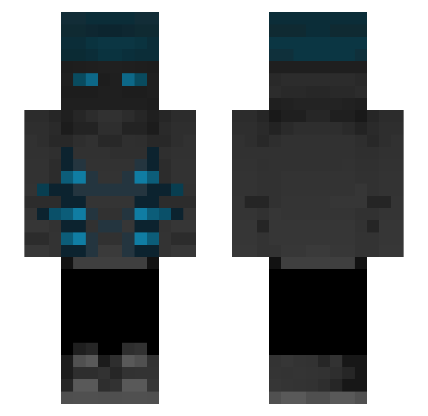 HLink27 Minecraft skin, front and back view