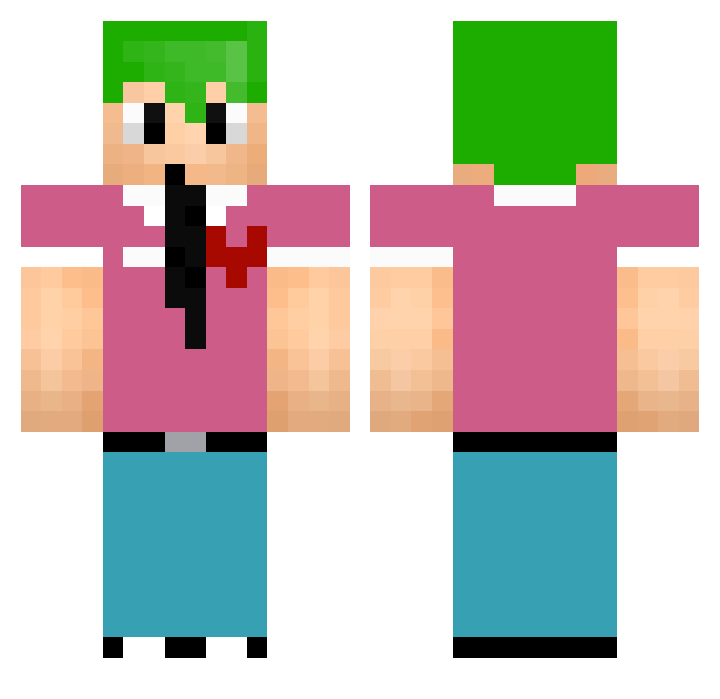Danny_23 Minecraft skin, front and back view