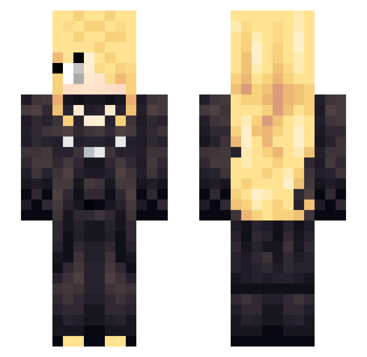 oThomasl Minecraft skin, front and back view