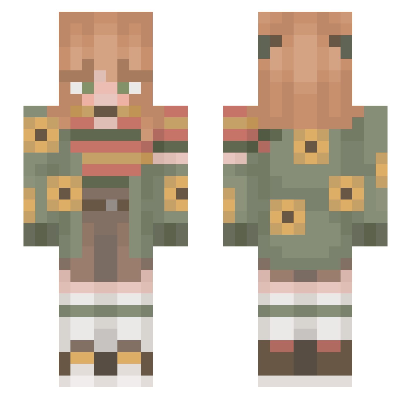 Diana5123 Minecraft skin, front and back view
